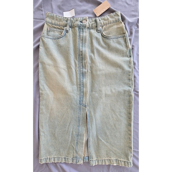 Plenty by Tracy Reese Dresses & Skirts - Plenty Jeans Midi Skirt Open Up Front W Sz 27 Y2K Grunge Preppy Bohemiem